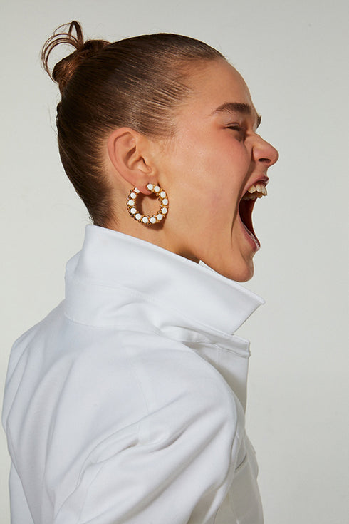 Boucles d'oreilles Neon Eclipse Blanc