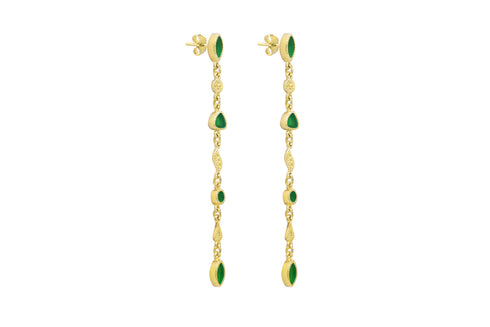Boucles d'oreilles Macha Onyx Vert