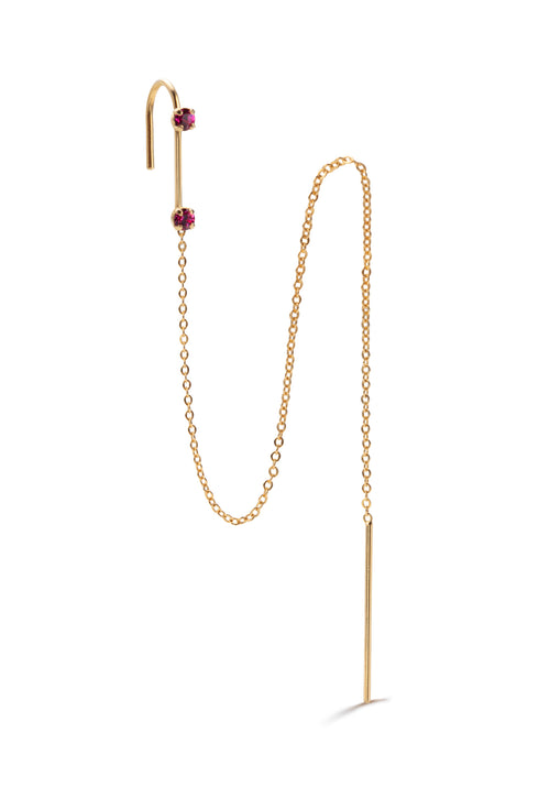 Boucle d'oreille fushia Prosper