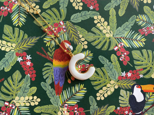 Collier initiale C - Say my Name Blanc