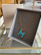 Collier initiale M - Say my Name Bleu Néon