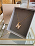 Collier initiale N - Say my Name Blanc