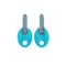 Boucles d'oreilles What About Me Bleu Néon