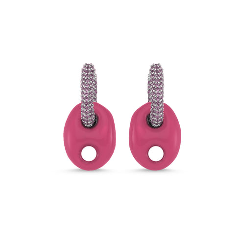 Boucles d'oreilles What About Me Petit ModÚle Rose Néon