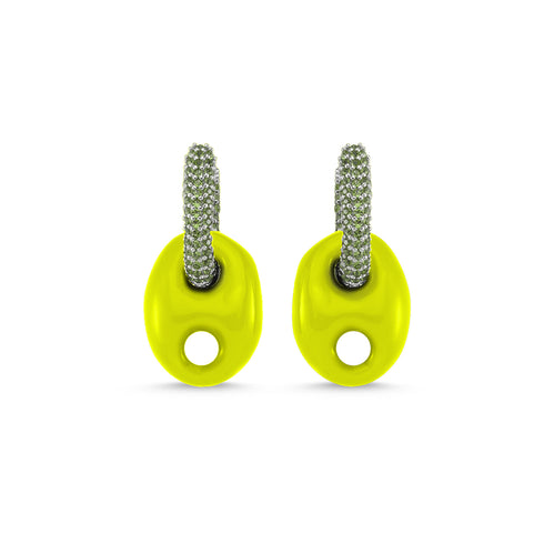 Boucles d'oreilles What About Me Petit ModÚle Jaune Néon