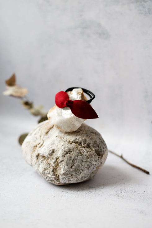 Elastique cheveux bijou Shatz Me Rouge Velours