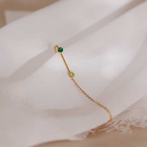 Boucle d'oreille vert Prosper