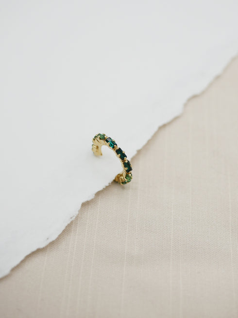 Bague d'oreille ear cuff cristaux bleus François