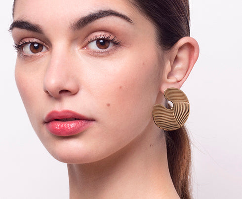 Boucles d'oreilles dorées Arto