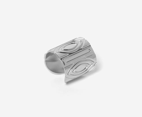 Bague Ojah, argenté et ajustable