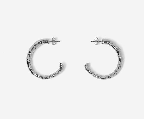 Boucles d'oreilles Créoles Athena argentées