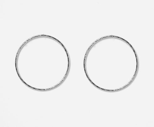 Boucles d'oreilles Babette argentées - Grand Modèle