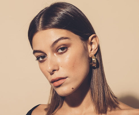 Boucles d'oreilles créoles dorées Hildi