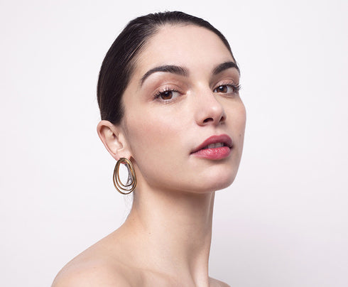 Boucles d'oreilles Leone dorées