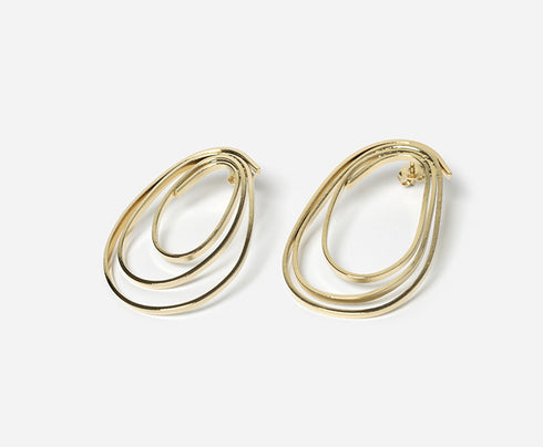 Boucles d'oreilles Leone dorées