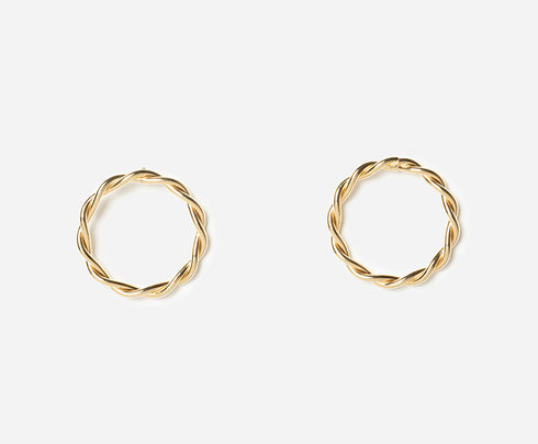 Boucles d'oreilles dorées tressées Diane