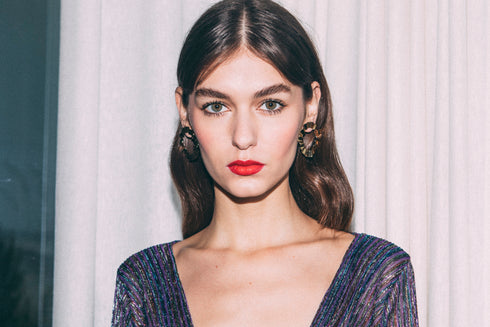 Boucles d'oreilles Kelli dorées, ondulées à la main