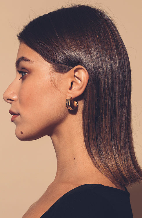 Boucles d'oreilles créoles dorées Odessa