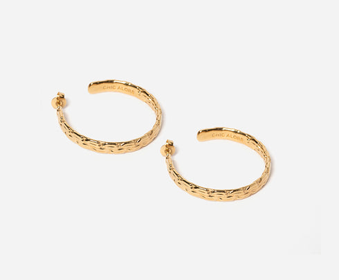 Boucles d'oreilles créoles dorées Sierra