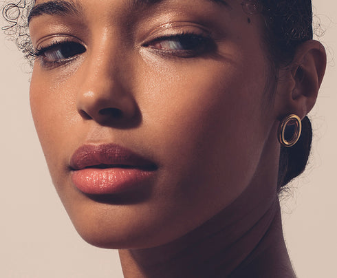 Boucles d'oreilles dorées lisses Solo - Petit Modèle